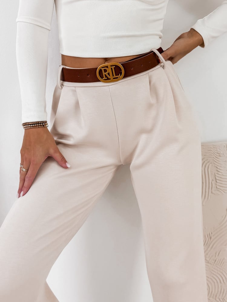 SPODNIE LEFT BEŻOWE