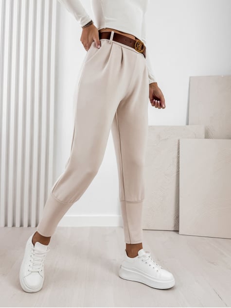 SPODNIE LEFT BEŻOWE