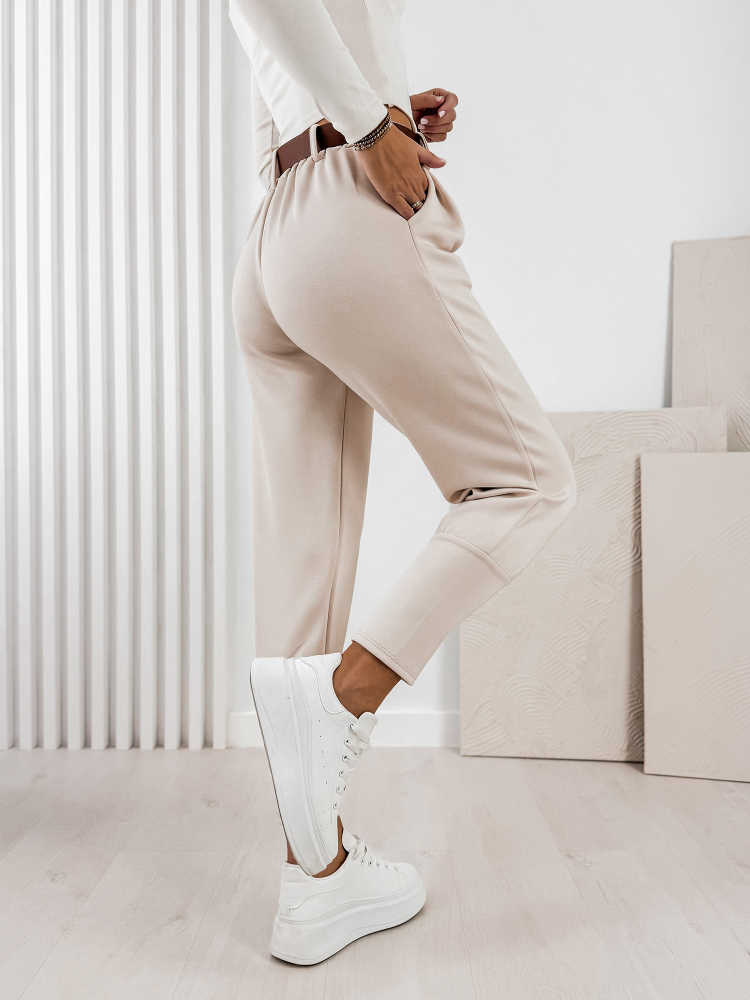 SPODNIE LEFT BEŻOWE