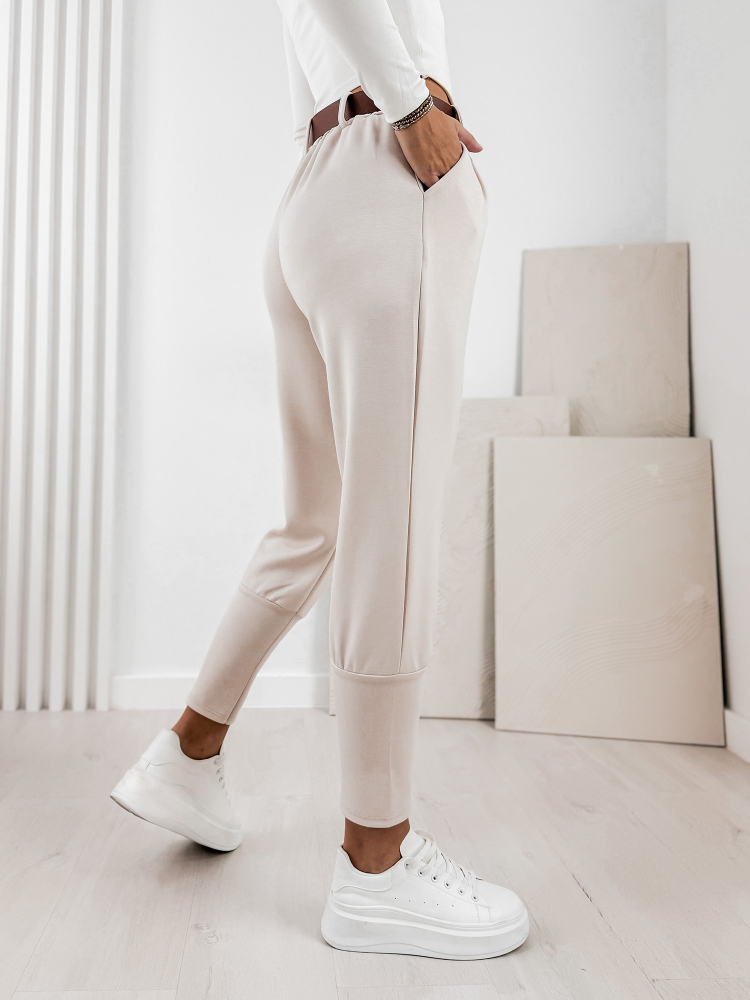 SPODNIE LEFT BEŻOWE