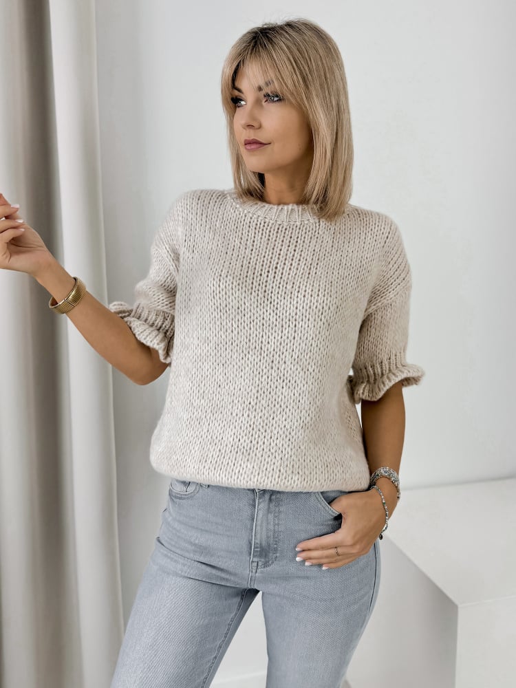 SWETER SYNTORA BEŻOWY