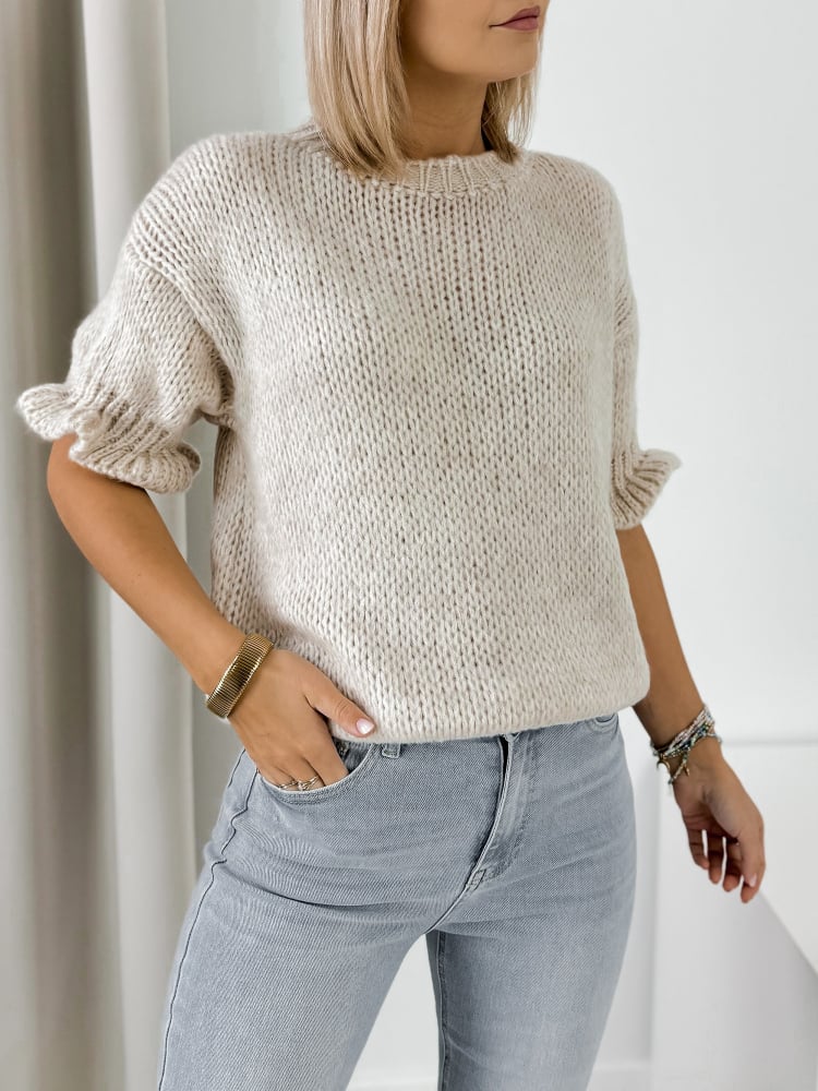 SWETER SYNTORA BEŻOWY