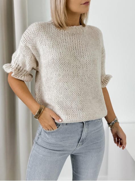 SWETER SYNTORA BEŻOWY