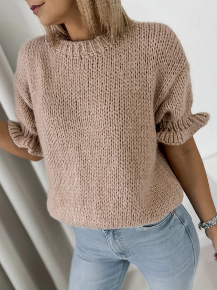 SWETER SYNTORA CIEMNOBEŻOWY