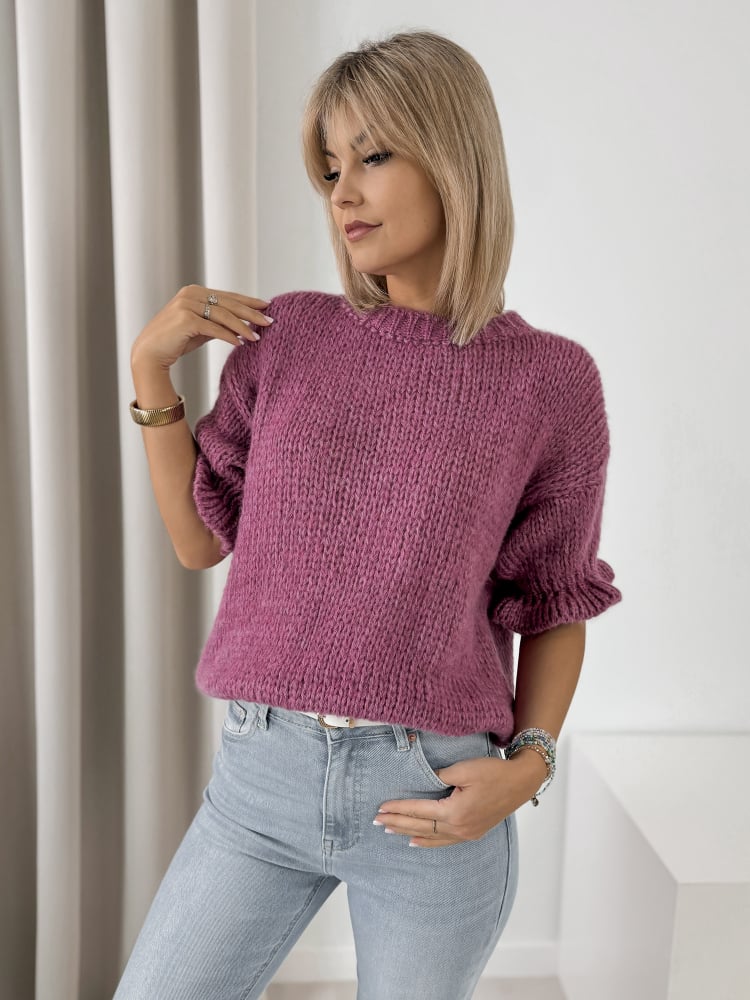 SWETER SYNTORA FIOLETOWY