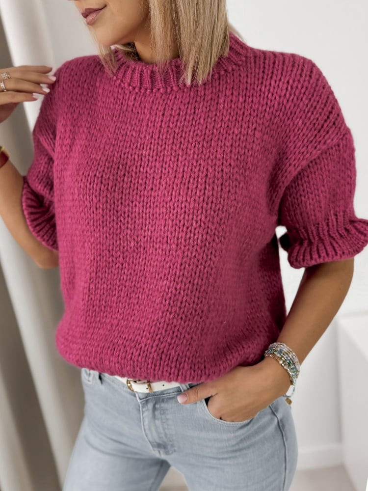 SWETER SYNTORA MALINOWY