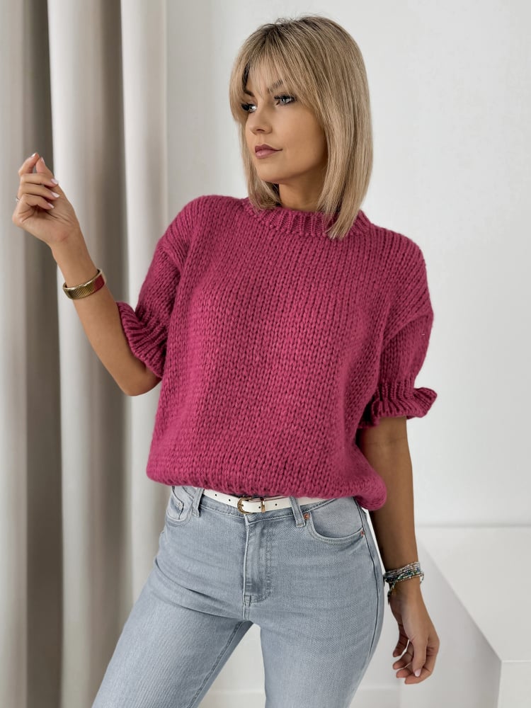 SWETER SYNTORA MALINOWY