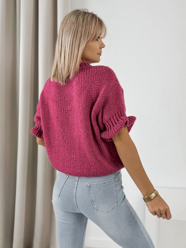 SWETER SYNTORA MALINOWY