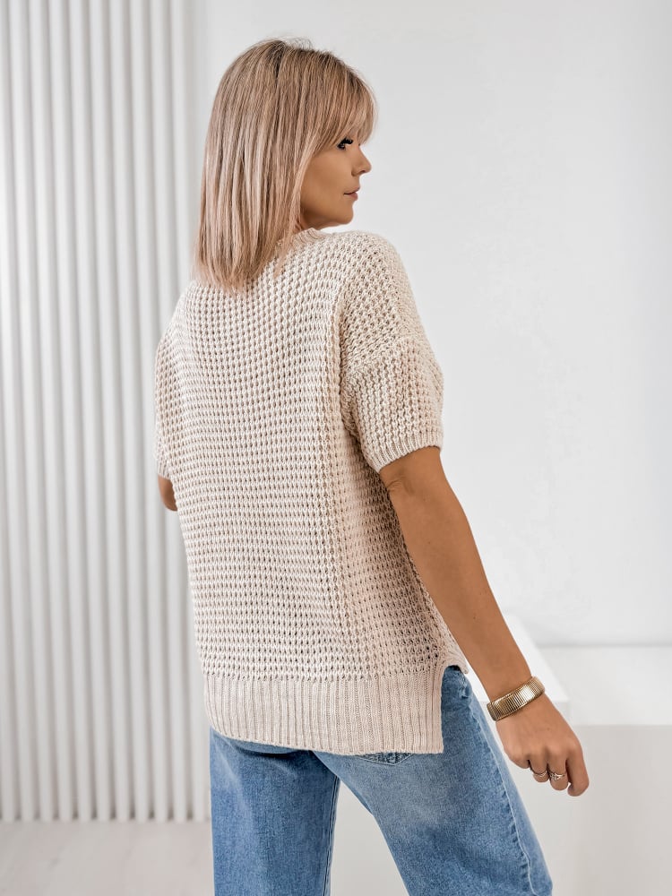 SWETER BELIZA BEŻOWY