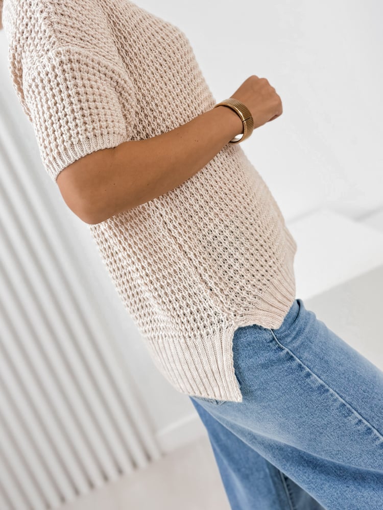 SWETER BELIZA BEŻOWY