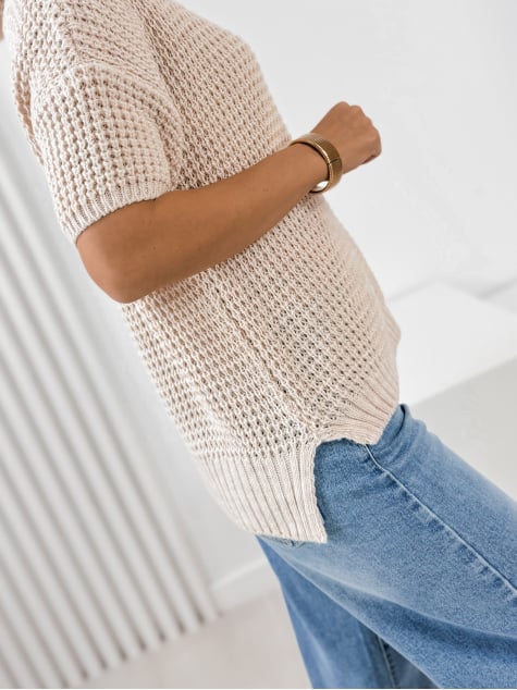 SWETER BELIZA BEŻOWY