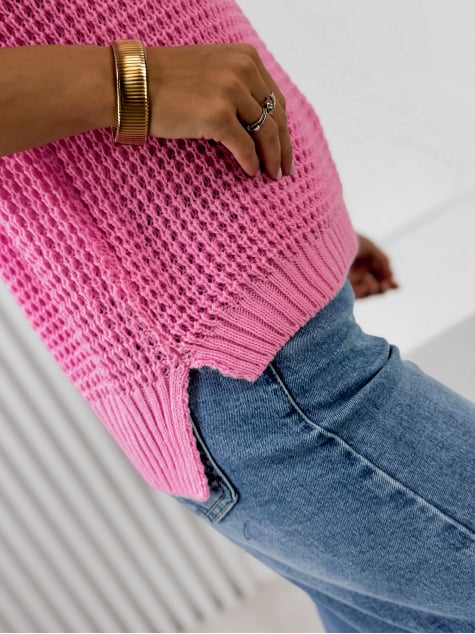 SWETER BELIZA ROŻOWY