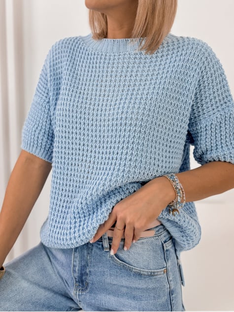 SWETER BELIZA NIEBIESKI