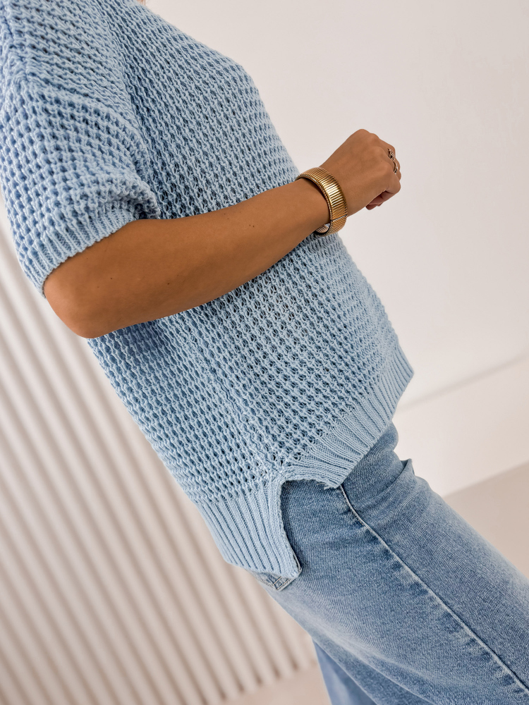 SWETER BELIZA NIEBIESKI
