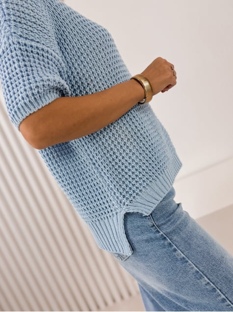 SWETER BELIZA NIEBIESKI