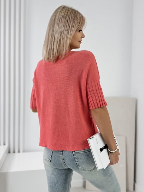 SWETER GABIA KORALOWY