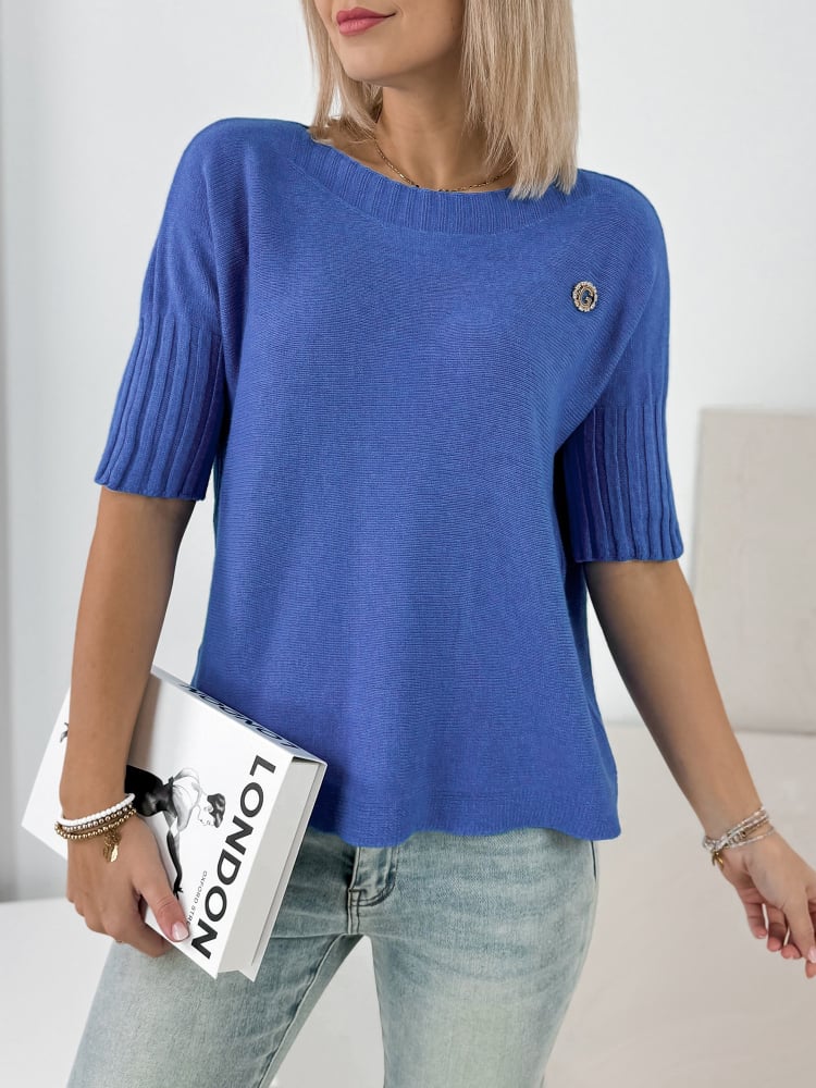 SWETER GABIA NIEBIESKI