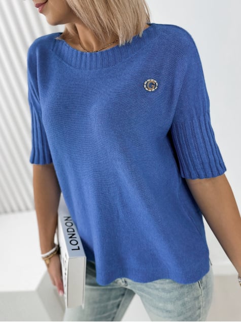 SWETER GABIA NIEBIESKI