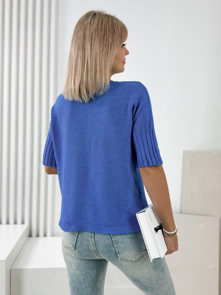 SWETER GABIA NIEBIESKI