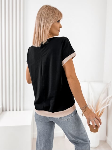 BLUZKA VOLAN CZARNA
