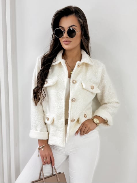 KURTKA BOUCLE XAVIA ECRU