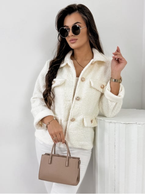 KURTKA BOUCLE XAVIA ECRU