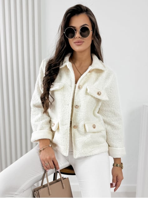 KURTKA BOUCLE XAVIA ECRU