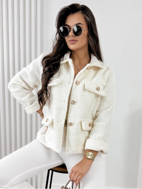 KURTKA BOUCLE XAVIA ECRU