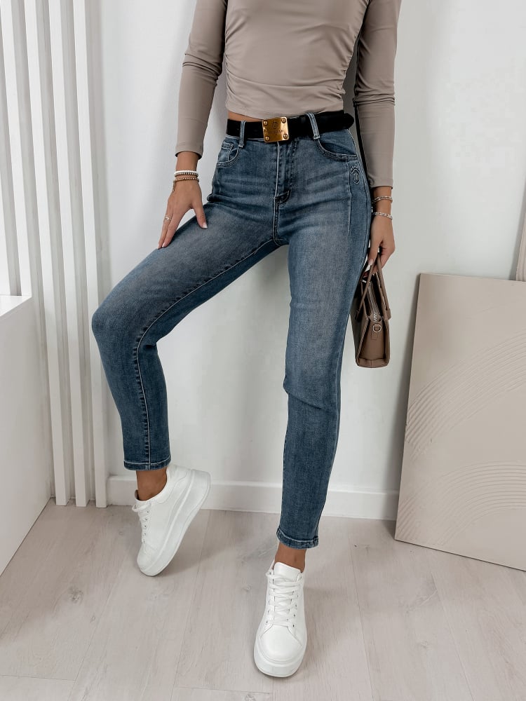 SPODNIE NYFRYN JEANSOWE