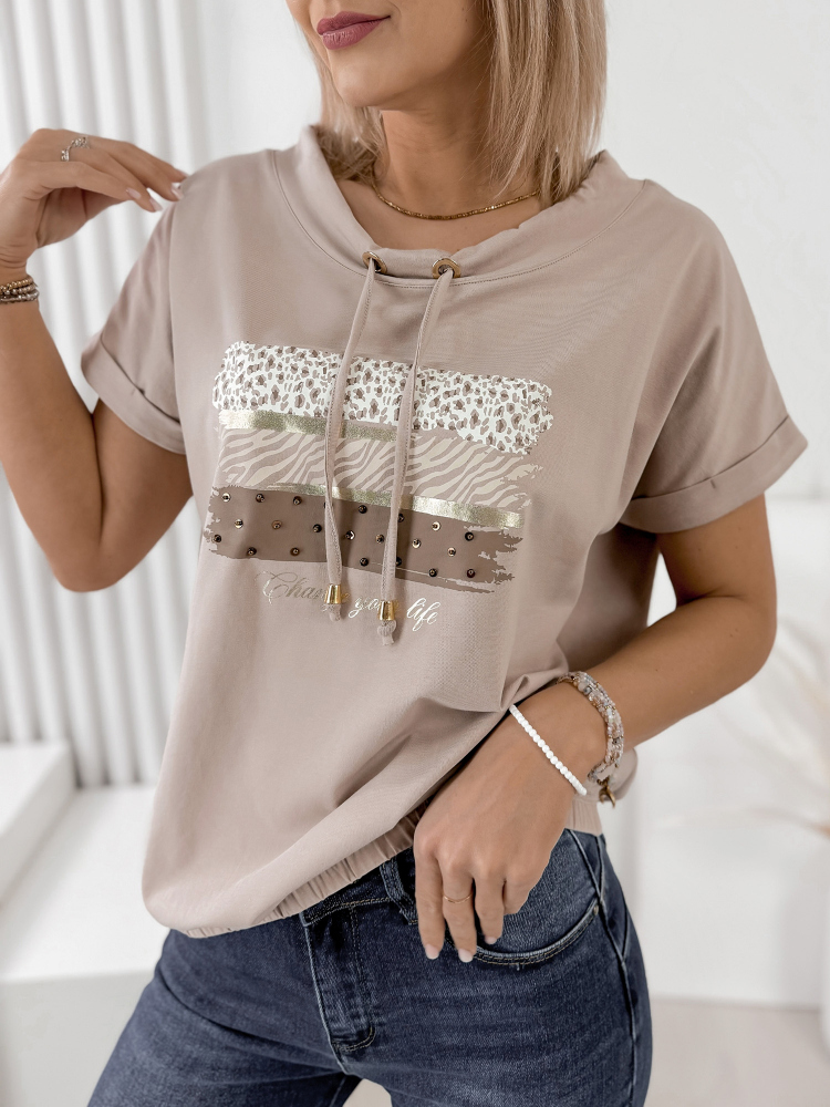 BLUZKA FIRAZO BEŻOWA