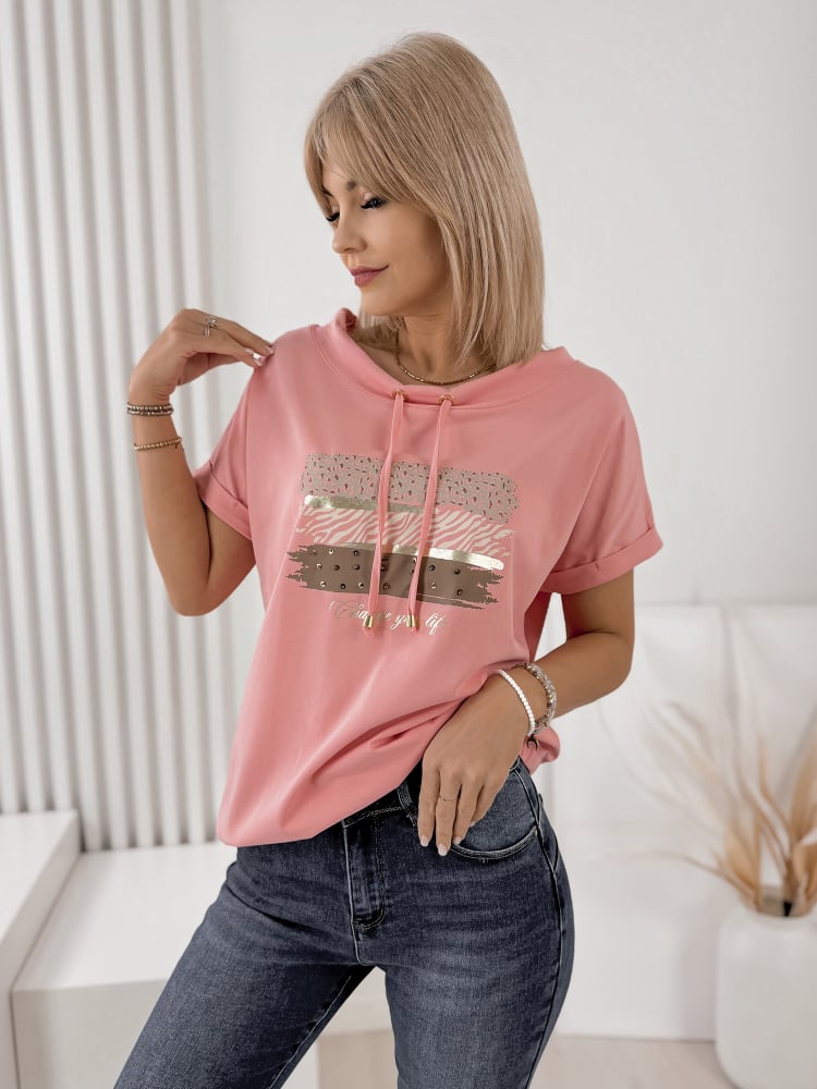 BLUZKA FIRAZO KORALOWA