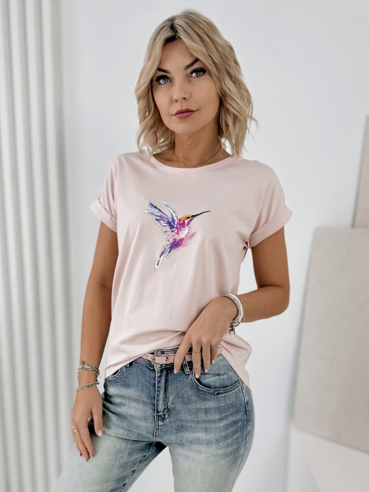 BLUZKA NORAL PUDROWY RÓŻ