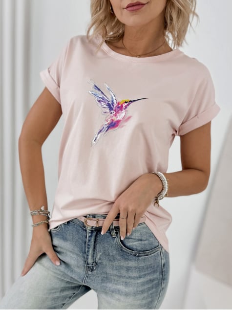 BLUZKA NORAL PUDROWY RÓŻ