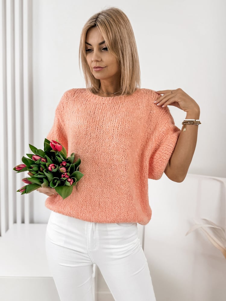 SWETER KYRO BRZOSKWINIOWY