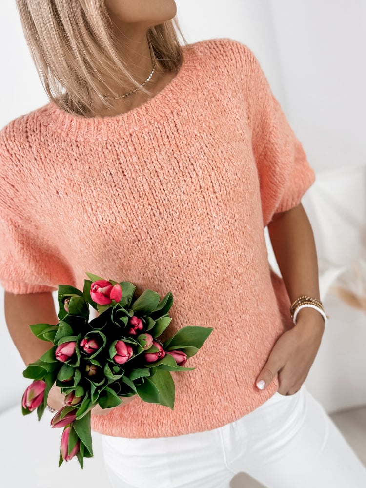 SWETER KYRO BRZOSKWINIOWY