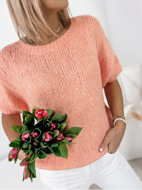 SWETER KYRO BRZOSKWINIOWY