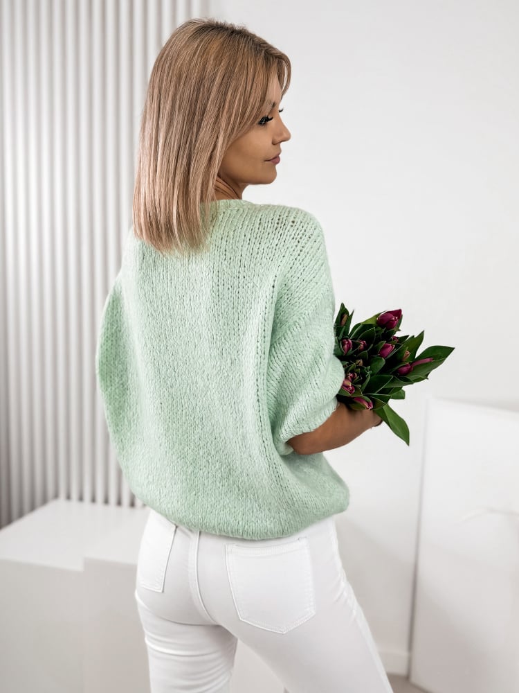 SWETER KYRO MIĘTOWY