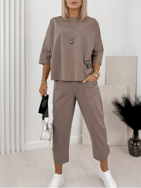 KOMPLET GENI JASNOBRĄZOWY