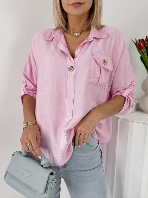 KOSZULA TREMBO PUDROWY RÓŻ