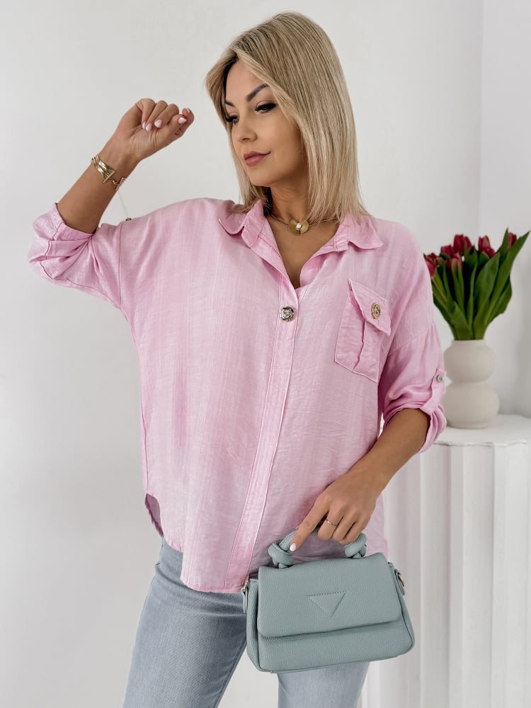 KOSZULA TREMBO PUDROWY RÓŻ