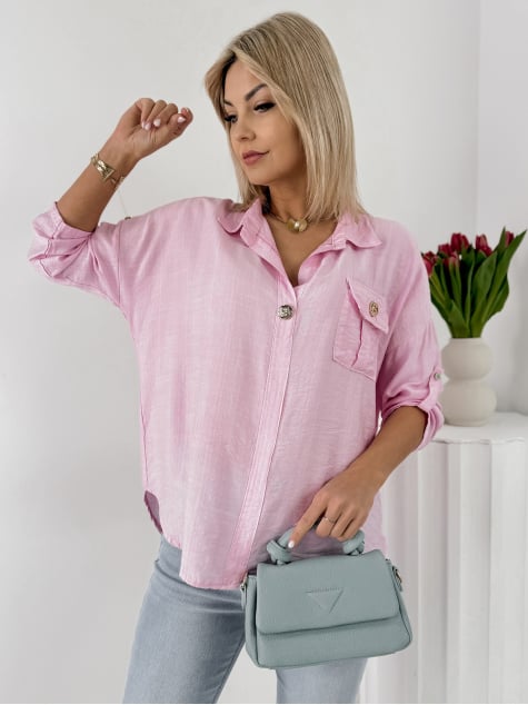 KOSZULA TREMBO PUDROWY RÓŻ