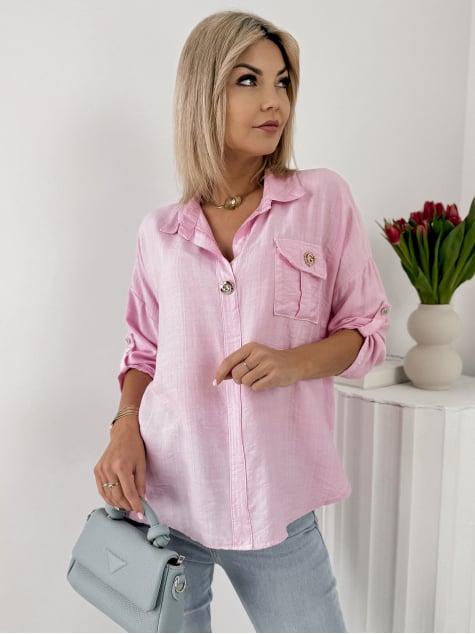 KOSZULA TREMBO PUDROWY RÓŻ