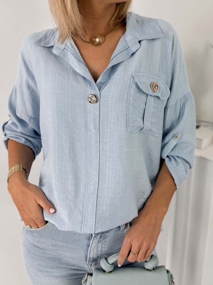 KOSZULA TREMBO BŁĘKITNA