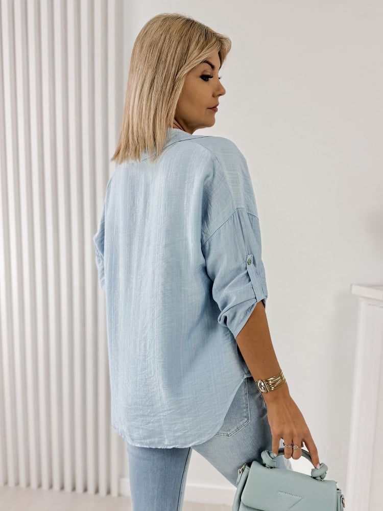 KOSZULA TREMBO BŁĘKITNA