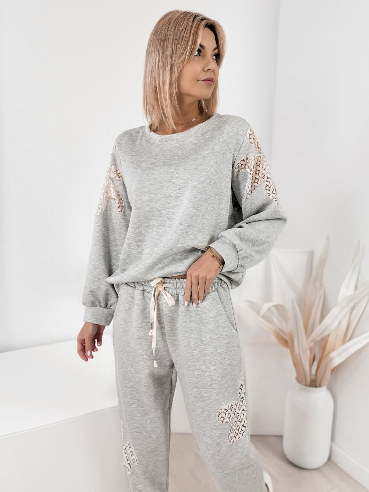 KOMPLET DRESOWY VORIS SZARY