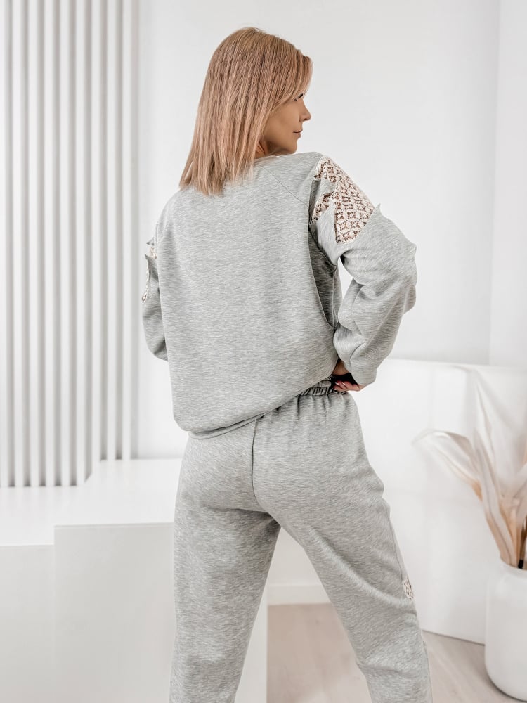 KOMPLET DRESOWY VORIS SZARY