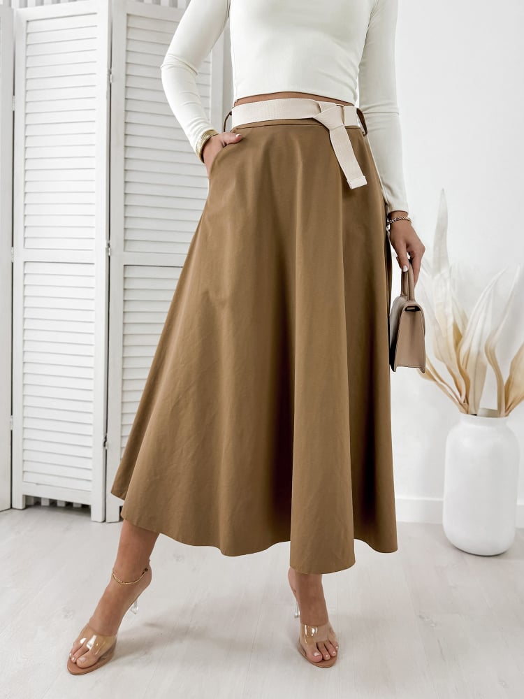 SPÓDNICA LUMERA KARMELOWA