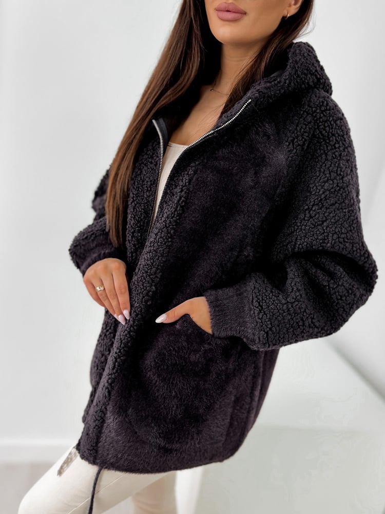 PŁASZCZ ALPAKA DOREENS BRĄZOWY