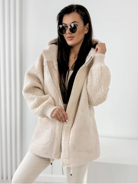 PŁASZCZ ALPAKA DOREENS BEŻOWY