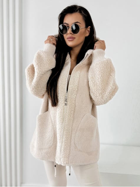 PŁASZCZ ALPAKA DOREENS BEŻOWY